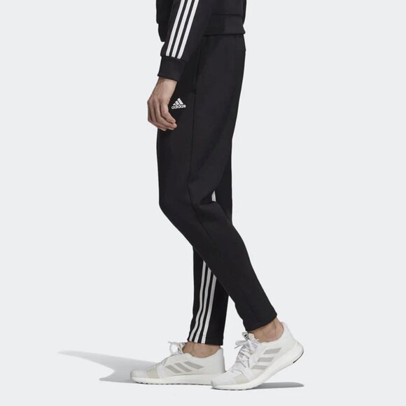 Adidas Must Haves 3-Stripes Sweatpants Mens 2XL‎ Black Tapered Drawstring - Picture 3 of 16